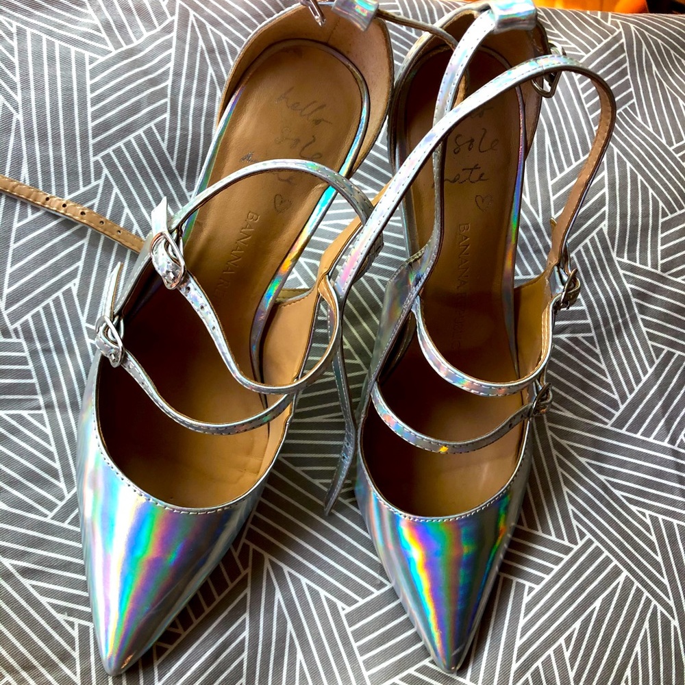 Banana Republic holographic heels
